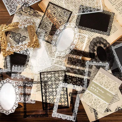 Productafbeelding van Vintage Scrapbook Stickers Set van 180 Stuks