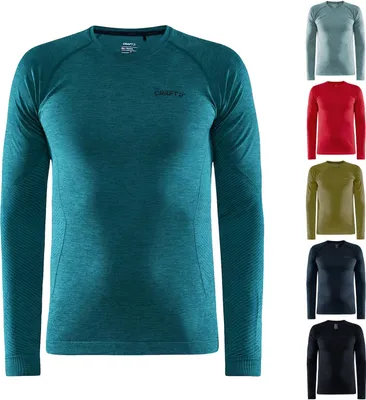 Produktbild von Craft Herren Skiunterwäsche Funktionsshirt Langarmshirt Core Dry Active Comfort, Farbe:Grün, Artikel:-B632000 algae, Größe:S