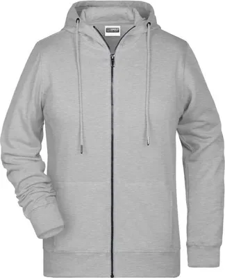 Produktbild von Sweat-Jacke mit Kapuze und Reißverschluss grey-heather, Gr. 3XL