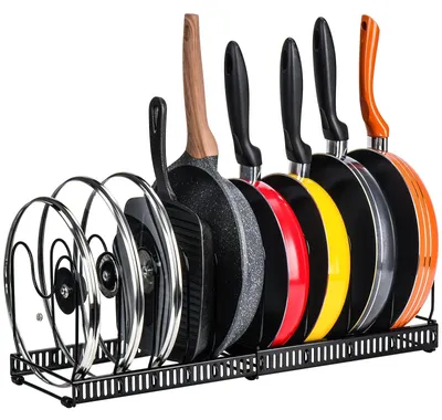 Produktbild von Stahl Deckelhalter mit 10 Verstellbaren Fächern