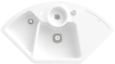 Produktbild von Villeroy & Boch Keramikspüle 670802RW, Solo Eck Eckspüle - inkl.