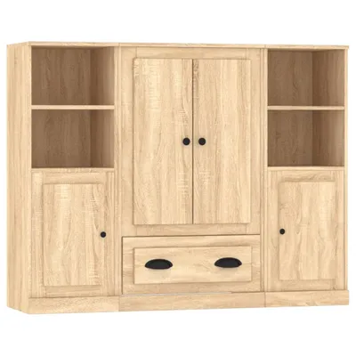 Produktbild von Highboards 3 Stk. Sonoma-Eiche Holzwerkstoff