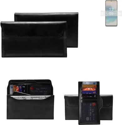 Produktbild von K-S-Trade Handy Hülle kompatibel mit Nokia G22 Schutz Hülle Tasche Schutz Case Handytasche Kunstleder schwarz, 1x