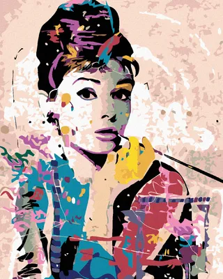 Produktbild von Diamondi - Diamond painting - AUDREY HEPBURN, 40X50 cm, ohne Keilrahmen