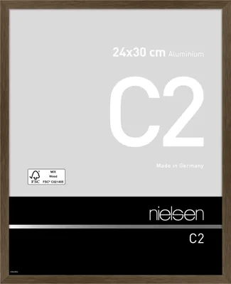 Produktbild von nielsen Aluminium Bilderrahmen C2, 24x30 cm, Struktur Walnuss Matt