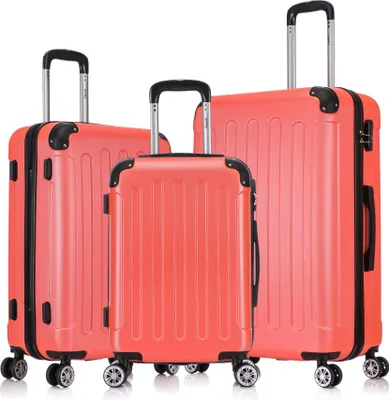 Image de Flexot® F-2045 | Ensemble de 3 valises, ensemble de valises de voyage, tailles M (bagage à main), L et XL (valises à roulettes), valises à coque rigide, robustes, roulettes à 360°, bagages, valises