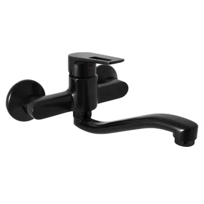 Image de RAV Slezák Slezák Rav CO201/26CMAT Mélangeur lavabo/évier noir mat Couleur : noir mat, Dimension : 150 mm