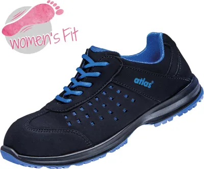 Produktbild von Atlas Sicherheitshalbschuh Damen GX 130 S1 ESD SRC DGUV Gr. 35 schwarz/royalblau