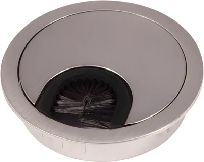 Produktbild von Kabeldurchführung Kabeldurchlass aus Metall Edelstahloptik Achtung - Neues Bohrmaß Ø 68 mm