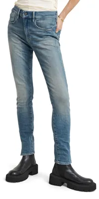 Immagine prodotto di G-STAR RAW, jeans skinny modello Lhana da donna, colore blu (Sun Faded Biscay Blue, codice prodotto D24356-D4)