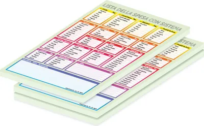 Produktbild von PRICARO Einkaufsliste 'System', mehrfarbig, A5, 3 Stück