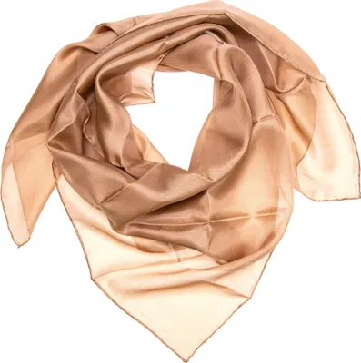 Produktbild von Seidentuch Halstuch Tuch hellbraun milchkaffee Seide 90x90cm