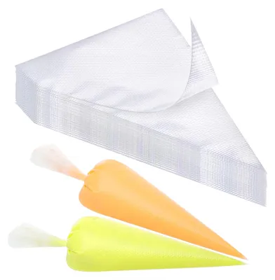 Productafbeelding van Spuitzakken, wegwerp - 100 stuks - 54x28 cm - Voor decoratie en garnering - Transparant