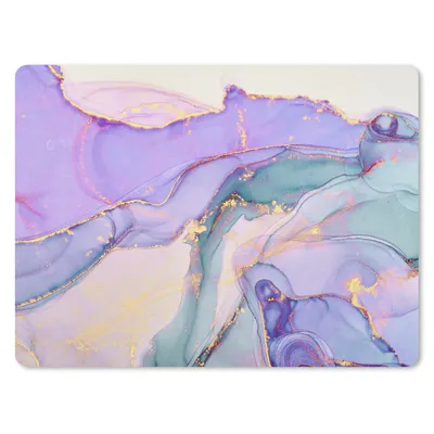 Produktbild von MuchoWow® Mauspad Mousepad Gold - Marmor - Lila 40x30 cm - Mousepads - Maus Mat - Pad - Mausunterlage - Anti Rutsch