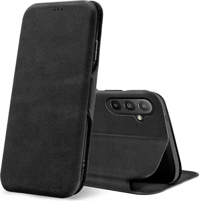 Produktbild von Conie Retro Klapp Tasche für Samsung Galaxy A13 5G / A04s Kartenfach Hülle Rundumschutz in Schwarz