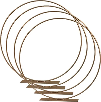 Produktbild von Deko-Ring mit Fuß Gold 30 cm 4 Stück Tisch-Deko Hochzeit Geburtstag