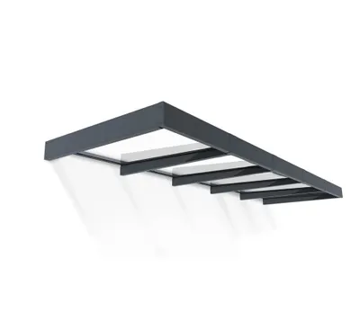 Zdjęcie produktu dla Palram - Canopia Metal Canopy Sophia Clear XL 4714 Anthracite 471x140x17 cm