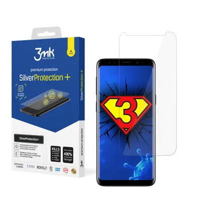 Produktbild von 3mk Display Antimikrobielle Schutzfolie SilverProtection+ für Samsung Galaxy S9 Plus 0,21mm Self-Heal