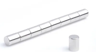Immagine prodotto di Magneti al neodimio 6 x 8 mm 10 pezzi mm N38, estremamente forti, lavagne magnetiche, frigoriferi, lavagne bianche, fai da te
