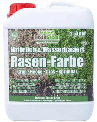Produktbild von DE InstaGreen Hecken- & Rasenfarbe, Farbe:Sattes Grün, Volumen:2.5 Liter