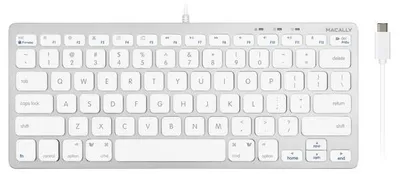 Produktbild von Macally UCSLIMKEYCA, kompakte USB-C-Tastatur für Mac, US QWERTY Tasten-Layout