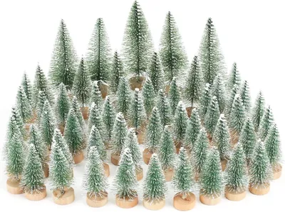 Productafbeelding van Set van 60 Mini-Kerstbomen voor Decoratie