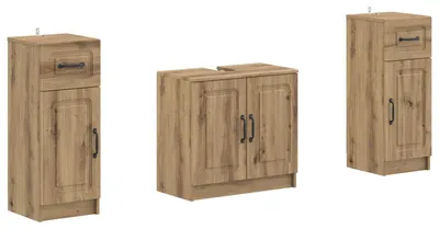 Image de vidaXL Ensemble de deux meubles de salle de bain UTRECHT, finition chêne artisanal