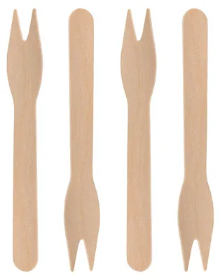 Produktbild von 500x Snackgabeln aus Holz 12cm
