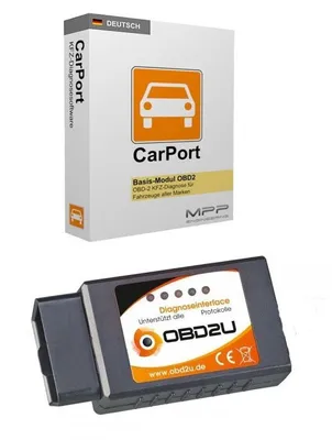 Image de Interface Bluetooth + original CARPORT STARTER EDITION / VERSION COMPLÈTE / OBD 2 OBD2 logiciel de diagnostic en ALLEMAND / ANGLAIS pour VW Audi Seat Skoda