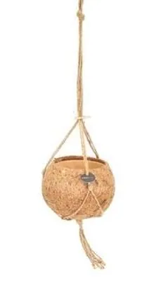 Produktbild von Hängeampel Kokodama Kokosfasern 15 x 15 cm braun