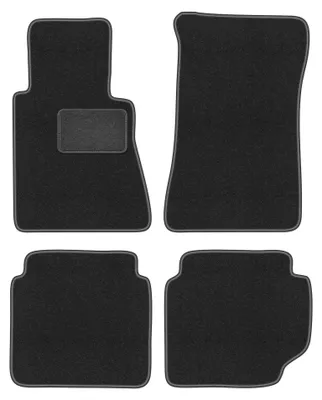 Immagine prodotto di Tappetini in moquette per Mercedes W116S 1972-1980 (berlina) – set 4 pezzi, grigio grafite, su misura – Wielganizator LUX