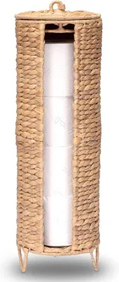 Produktbild von Famanu Toilettenpapierhalter aus Wasserhyazinthe – für vier Rollen – stehend