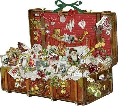 Produktbild von Nostalgischer Weihnachtskoffer Adventskalender