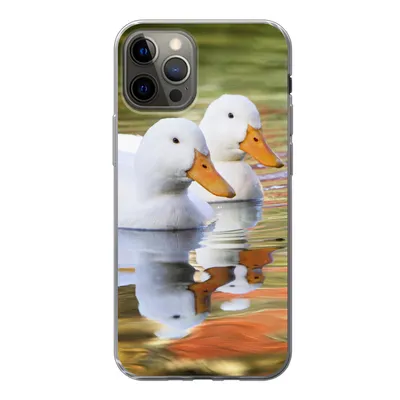 Produktbild von MuchoWow® Handyhülle Schutzhülle Hülle für iPhone 13 Pro Enten - Wasser - Spiegelung - Familie Silikon Softcase Handy Hülle - Handy-Tasche