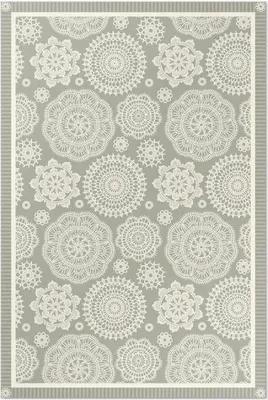 Imagen del producto de Alfombra de vinilo con motivos florales y diseño bohemio decorativo – 120x180 cm – Alfombra para interiores – Ideal para pasillos – Fácil de limpiar – Diseño moderno