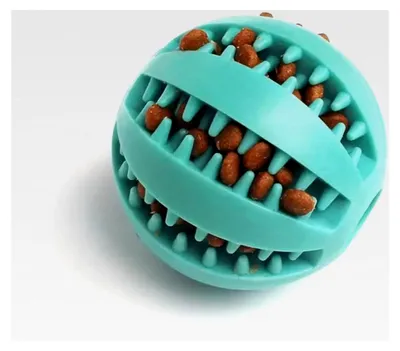 Produktbild von Hundespielzeug Set, Snackball für Hunde, Futterball für kleine und mittelgroße Hunde, Hundeball aus 100% Naturkautschuk