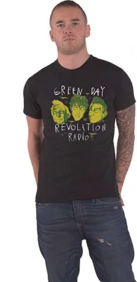 Immagine prodotto di Green Day - Maglietta "Scribble Mask" per uomo/donna Unisex RO3082 (S) (Nero)