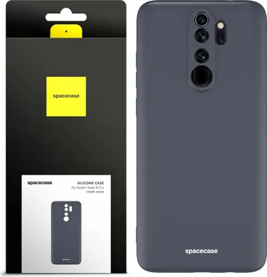 Zdjęcie produktu dla Silikonowe etui SPACECASE Silicone Case do Xiaomi Mi Note 8 Pro Czarny