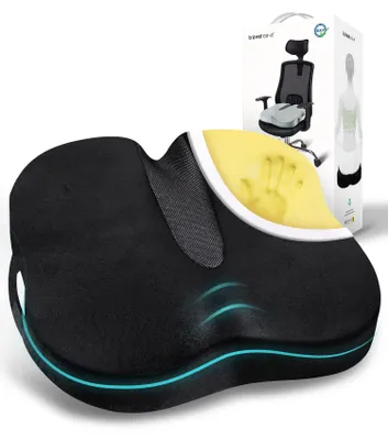Obrázek produktu pro Ergonomická sedací podložka z paměťové pěny pro pohodlné sezení v autě i v kanceláři