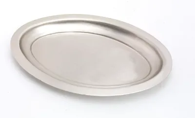 Produktbild von Kerzenteller oval in Messing Gold poliert (Innen 16 x 9,5 cm) für Ovalkerzen, Ellipsenkerzen, Dekoteller