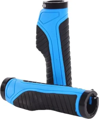 Image de 1 paire de poignées de vélo 22mm, couleur:bleu