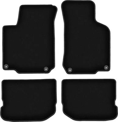 Immagine prodotto di Tappetini in velluto per Skoda Octavia I (1996-2004, liftback, station wagon, tour) neri, set 4 pz, con fissaggi