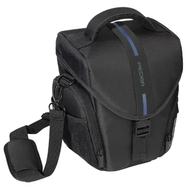 Immagine prodotto di PEDEA Borsa per fotocamera DSLR "Essex" Borsa fotografica per fotocamere SLR con copertura impermeabile per la pioggia, tracolla per il trasporto e accessori