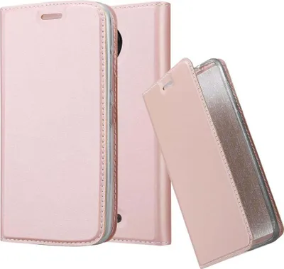 Obrázok produktu pre Cadorabo puzdro na mobilný telefón pre Motorola MOTO C PLUS ochranné puzdro v ružovej farbe Cover Etui Book Case Booklet