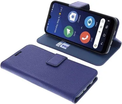 Productafbeelding van Blauwe Bookstyle Telefoonhoes voor 8200/8210 met Kaarthouder en Standfunctie