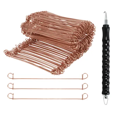 Immagine prodotto di Hengda Trapano Filo per cemento armato 1,0 x 100 mm (1000 pz.) filo ramato con pinze per fili filo per legare incl. trapano a filo