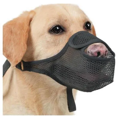 Produktbild von Maulkorb für Hunde, atmungsaktiv, Nylon, verstellbar, S-XL