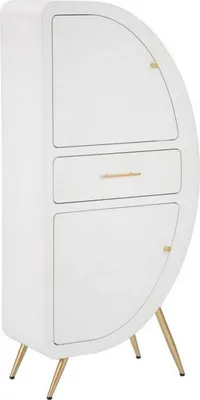 Produktbild von Dmora Sideboard Boretto 60x32x133 cm Weiß, 1 Schublade 2 Türen