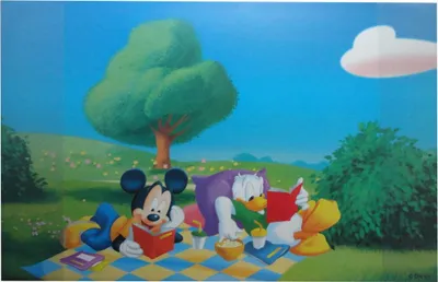 Produktbild von Schreibtischunterlage / Größe: 68x44cm / Micky Maus + Donald