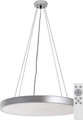 Productafbeelding van Rabalux 71042 Hanglamp Tesia, 60W, 3500lm, zilver-wit, rond, modern, dimbaar, diameter 600mm